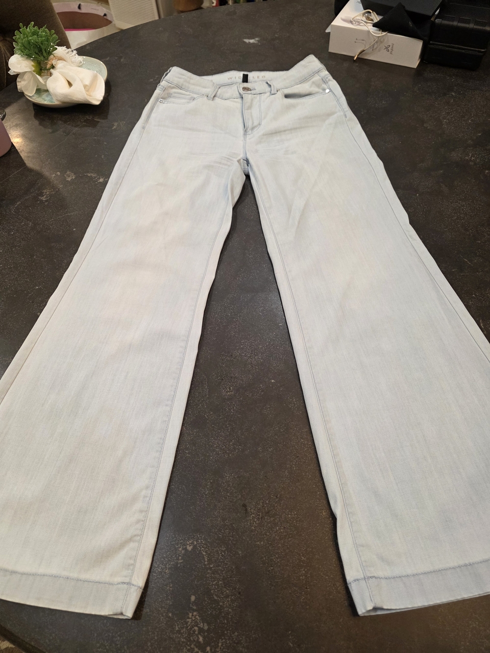 White House Black Market Light Blue Wide Leg Jeans